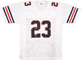 Devin Hester Chicago Signed White Football Jersey BAS