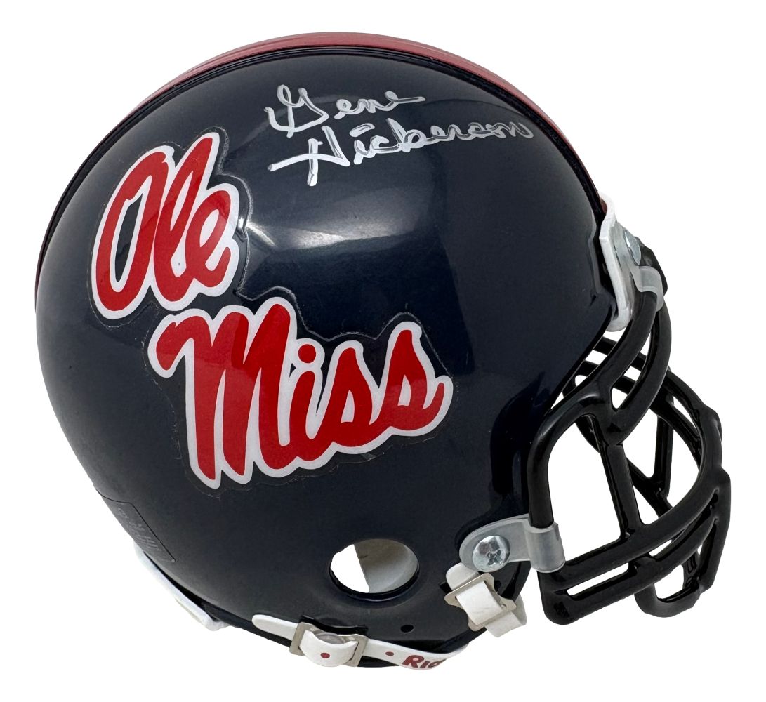 Gene Hickerson Signed Ole Miss Mini Helmet JSA Hologram