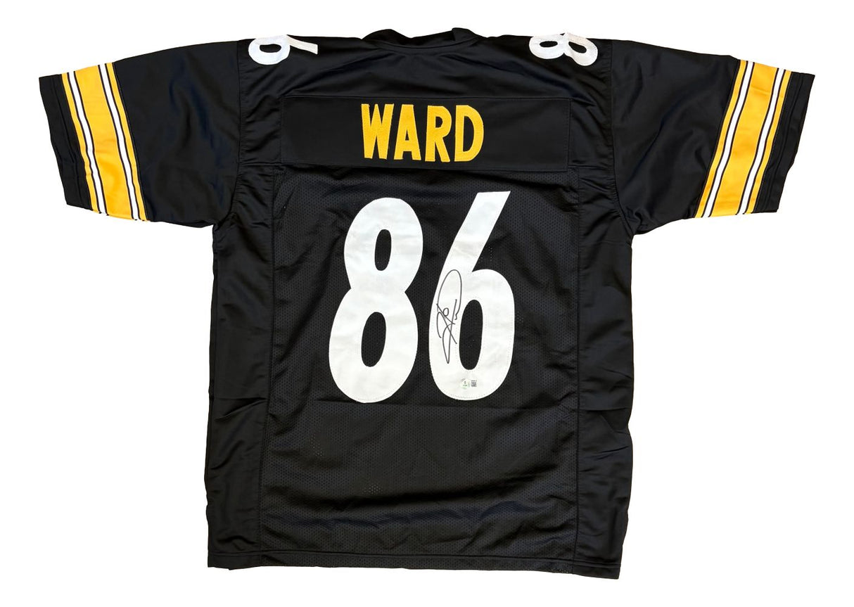 Hines Ward Pittsburgh Signed Black Football Jersey BAS