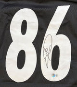 Hines Ward Pittsburgh Signed Black Football Jersey BAS