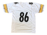 Hines Ward Pittsburgh Signed White Football Jersey BAS