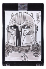 Star Wars The Armorer Original 1/1 Sketch Card Signed by Artist Tom Hodges