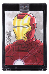 Iron Man Original 1/1 Sketch Card Signed by Artist Tom Hodges