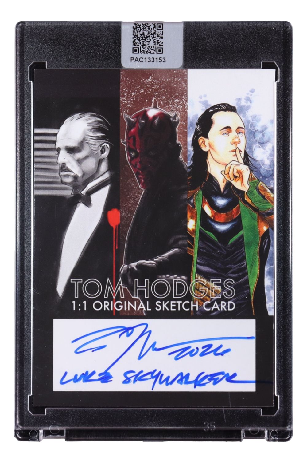 Star Wars Luke Skywalker Original 1/1 Sketch Card Signed by Artist Tom Hodges