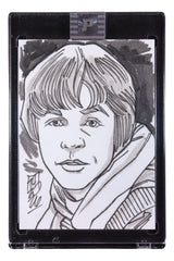 Star Wars Luke Skywalker Original 1/1 Sketch Card Signed by Artist Tom Hodges