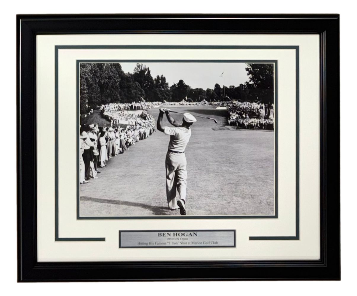 Ben Hogan Framed 11x14 1950 US Open At Merion Photo