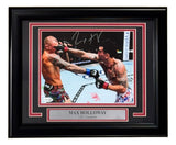 Max Holloway Signed Framed 8x10 MMA Fight vs Dustin Poirier JSA QR