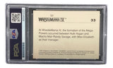 Hulk Hogan Signed 1990 Classic WWF Wrestlemania #33 Trading Card PSA
