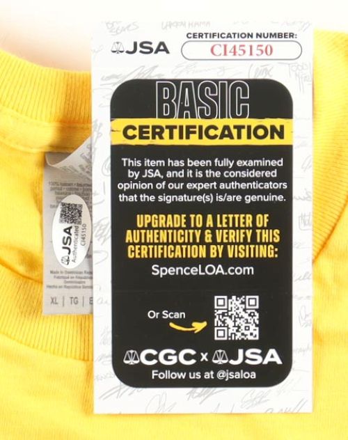 Hulk Hogan Signed WWE Hulkamania Yellow T-Shirt JSA