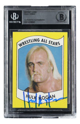 Hulk Hogan Signed Slabbed Reprint 1982 Wrestling All Stars Card #2 BAS