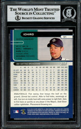 Ichiro Suzuki Signed 2002 Stadium Club #51 Mariners Rookie Card BAS
