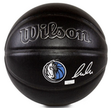 Luka Doncic Autographed Dallas Mavericks Wilson Team Premier Black Basketball Panini