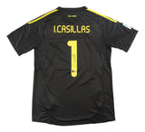 Iker Casillas Signed Real Madrid Black Adidas Soccer Jersey BAS