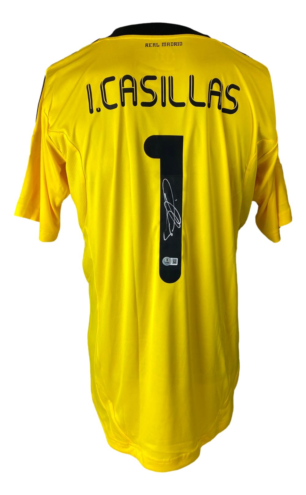Iker Casillas Signed Real Madrid Yellow Adidas Soccer Jersey BAS