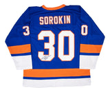 Ilya Sorokin New York Signed Blue Hockey Jersey JSA Hologram