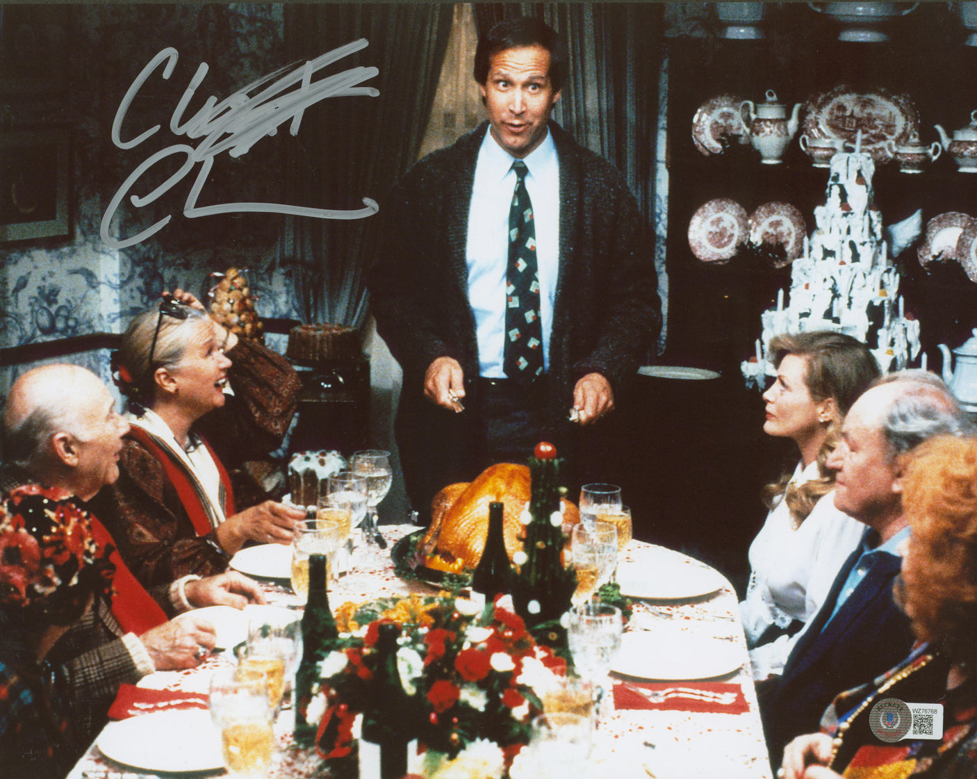 Chevy Chase Christmas Vacation Authentic Signed 11x14 Photo BAS #WZ76768