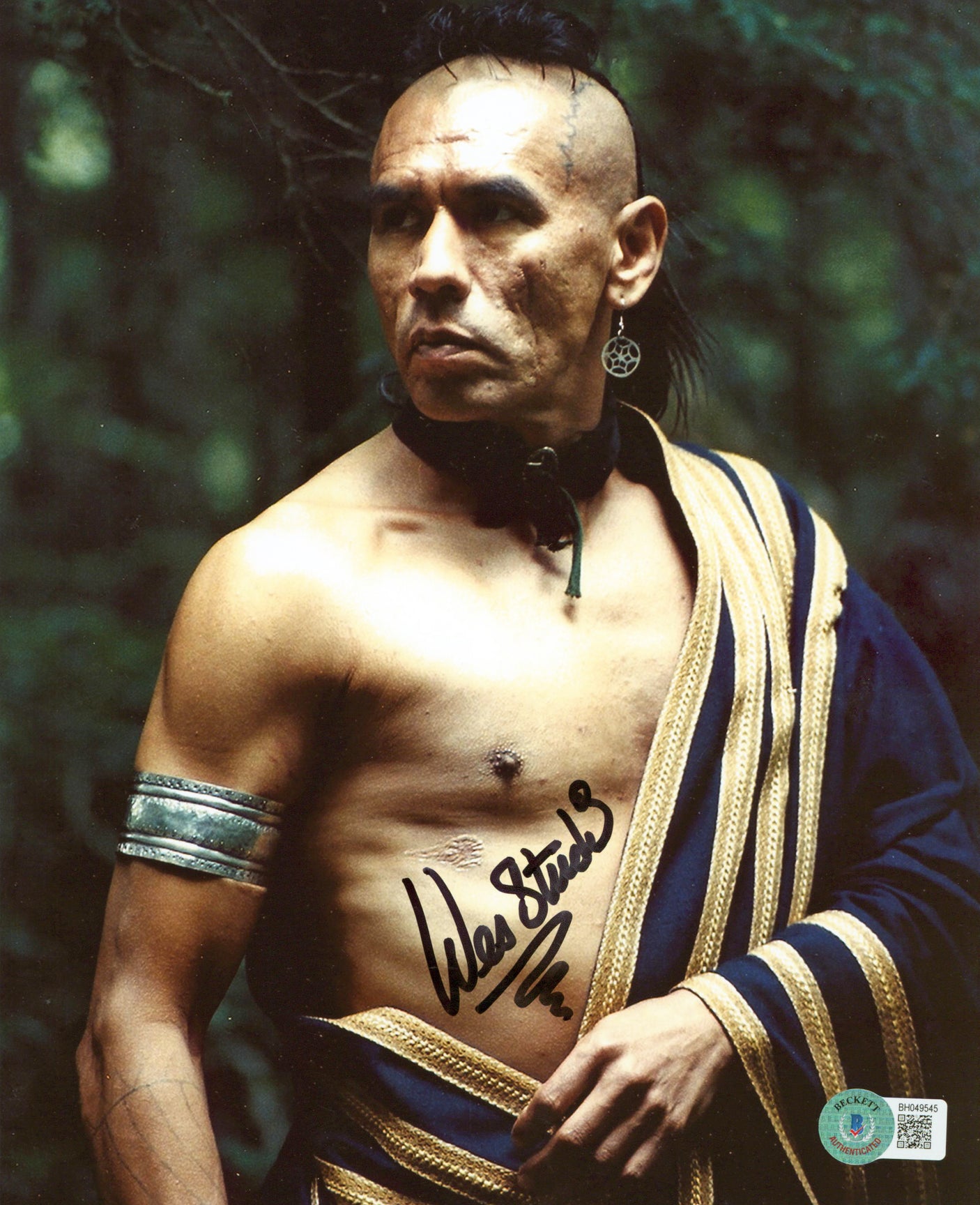 West Studi The Last of the Mohicans Authentic Signed 8x10 Photo BAS #BH049545