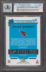 Cardinals Kyler Murray Signed 2019 Donruss #302 Rated RC Card Auto 10! BAS Slab