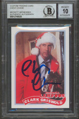 Chevy Chase Christmas Vacation Signed Custom Trading Card Auto 10! BAS Slabbed 2