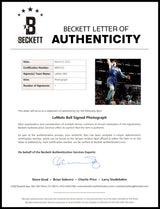 LaMelo Ball Autographed 16x20 Photo Charlotte Hornets Beckett BAS Stock #212975