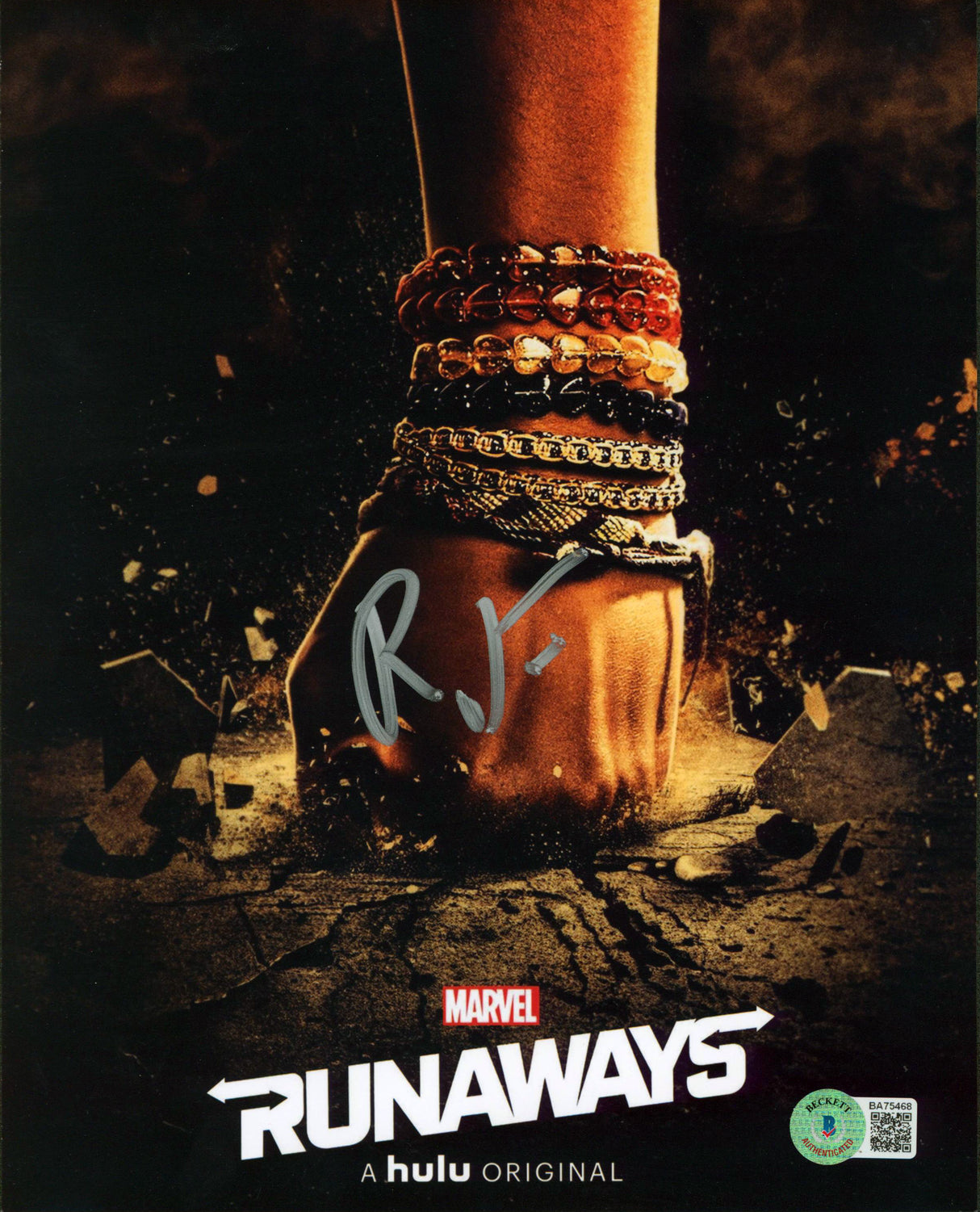 Renzy Feliz Marvel's Runaways Authentic Signed 8x10 Photo BAS #BA75468