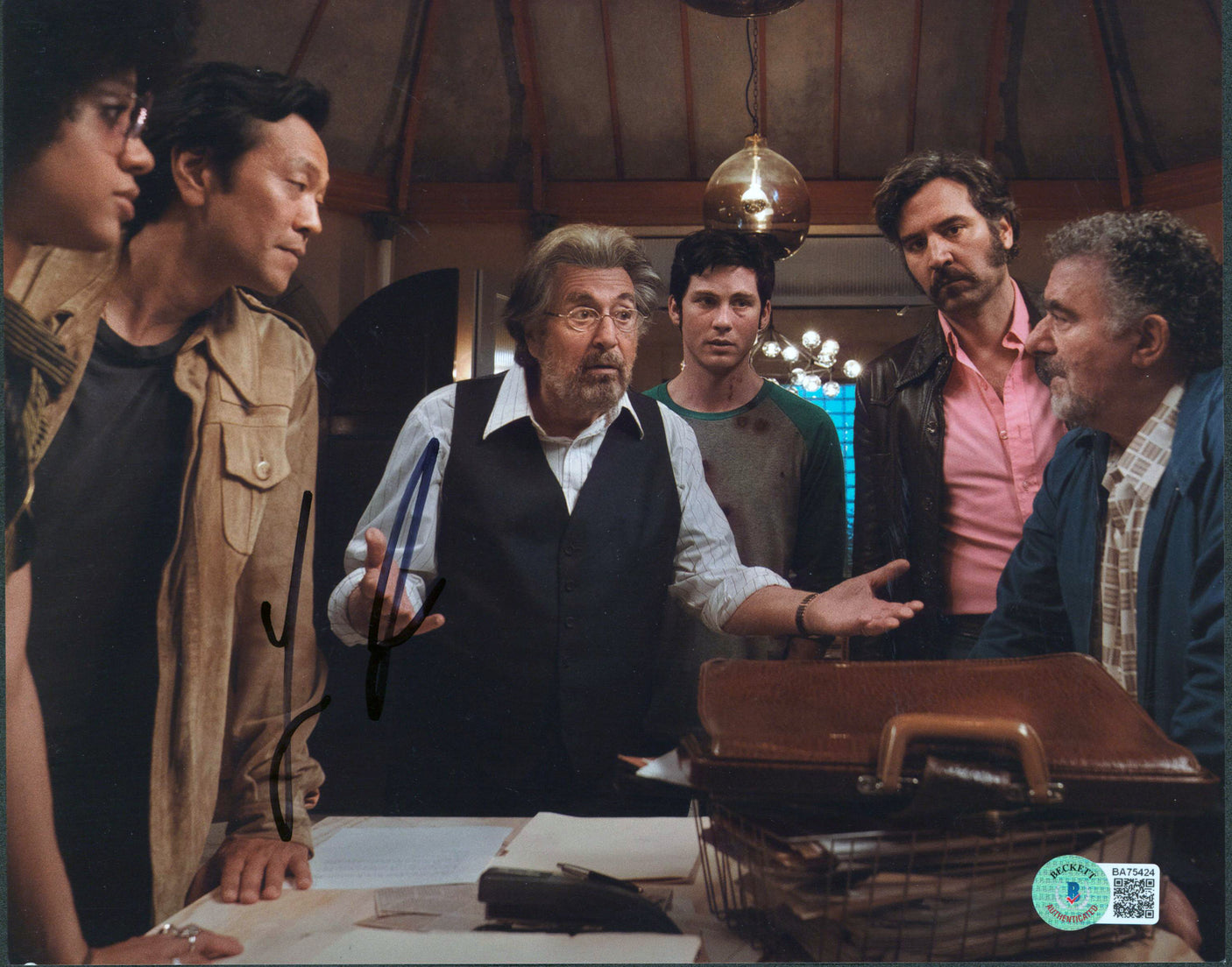 Logan Lerman The Hunters Authentic Signed 8x10 Photo Autographed BAS #BA75424