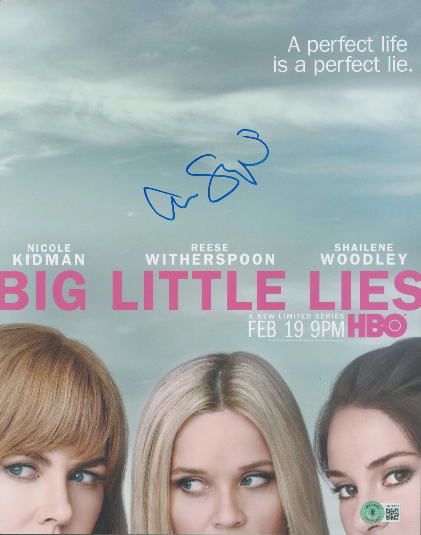 Alexander Skarsgard Big Little Lies Authentic Signed 11x14 Photo BAS #BA75451