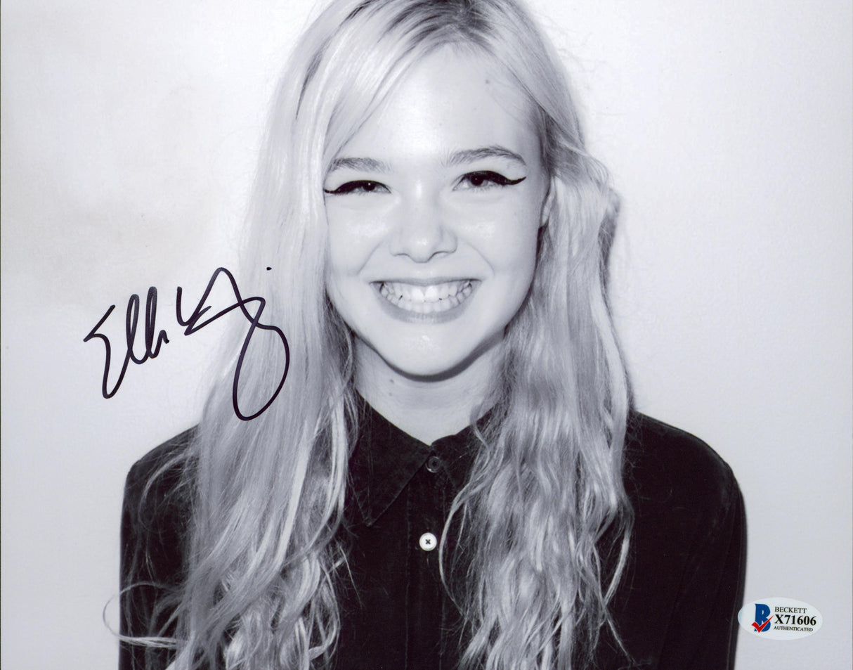 Elle Fanning Maleficent Authentic Signed 8x10 Photo Autographed BAS #X71606