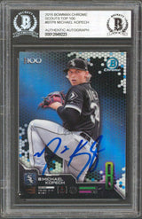 White Sox Michael Kopech Signed 2018 Bowman Chrome Scouts #BTP8 RC BAS Slabbed