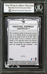 White Sox Michael Kopech Signed 2018 Bowman Chrome Scouts #BTP8 RC BAS Slabbed