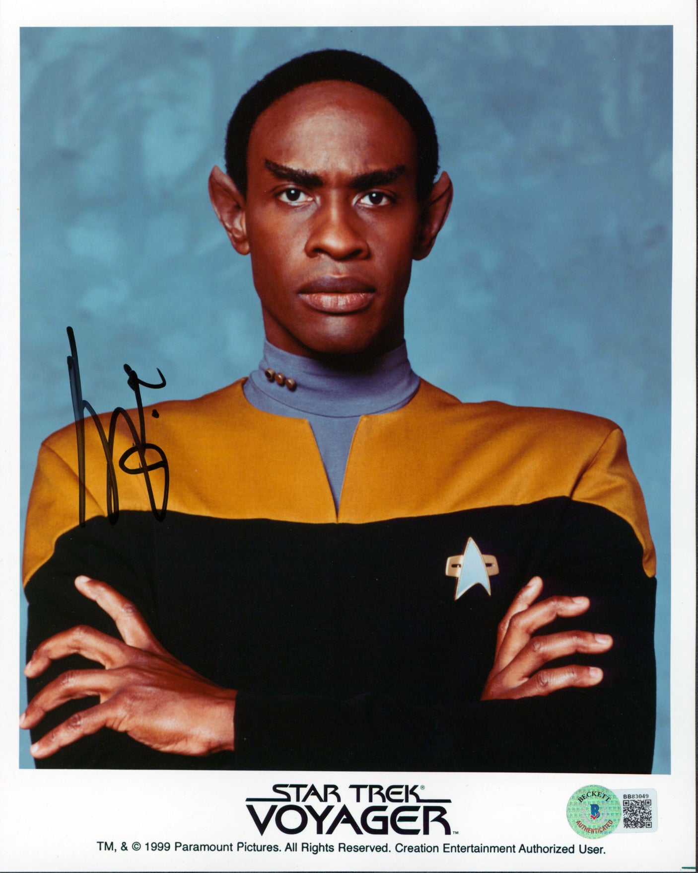 Tim Russ Star Trek Voyager Authentic Signed 8x10 Promotional Photo BAS #BB83049