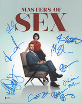 Masters of Sex (9) Sheen, Caplan, Bridges, Janney +5 Signed 11x14 Photo BAS