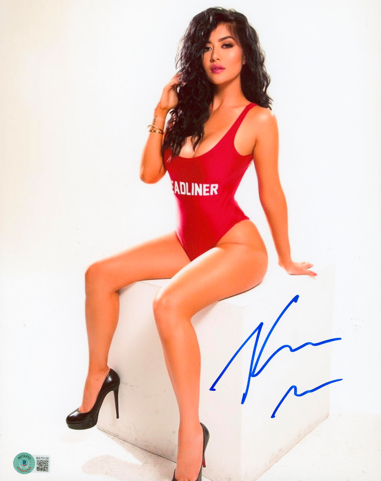 Kim Lee Bling Empire Authentic Signed 11x14 Sexy Photo Autographed BAS #BA75128