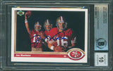 49ers Joe Montana Signed 1991 Upper Deck #54 Card Auto Graded 10! BAS Slabbed