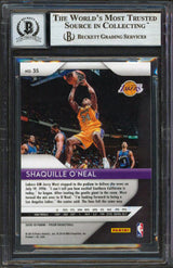 Lakers Shaquille O'Neal Signed 2018 Panini Prizm #35 Card Auto Grade 10 BAS Slab
