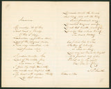 Samuel Francis Smith Signed 8x10 Hand Written Poem Auto Graded 9! BAS #AB14002