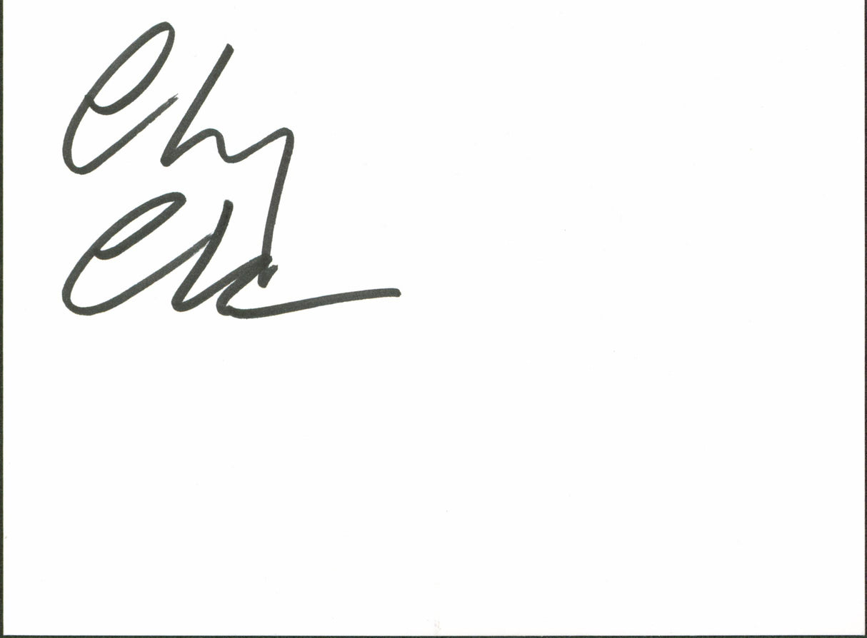 Chevy Chase Christmas Vacation Authentic Signed Greeting Card Holding Turkey BAS