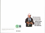 Chevy Chase Christmas Vacation Authentic Signed Greeting Card Holding Turkey BAS