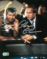 Chevy Chase Vegas Vacation Signed 8x10 Vertical Photo w/ Randy Quaid BAS Witness