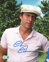 Chevy Chase Caddyshack Signed 8x10 Vertical In Front Of Trees Photo BAS Witness