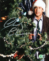 Chevy Chase Christmas Vacation Signed 8x10 Vertical Christmas Tree Photo BAS Wit