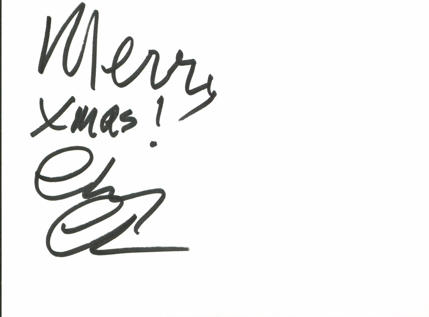 Chevy Chase Christmas Vacation "Merry Xmas!" Signed Greeting Card BAS Witnessed