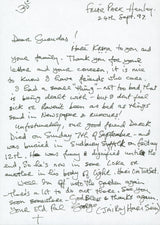 George Harrison The Beatles Authentic Signed Handwritten Letter BAS #AA03799