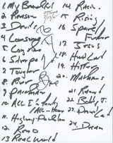 Bruce Springsteen Authentic Signed 8.5x11 2005 Handwritten Set List BAS & PSA
