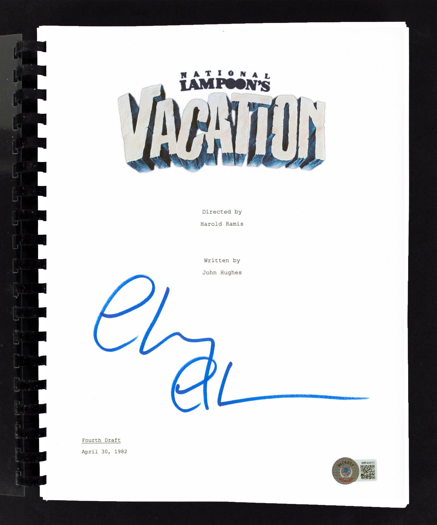 Chevy Chase Vacation Authentic Signed Movie Script Autographed BAS Witnessed