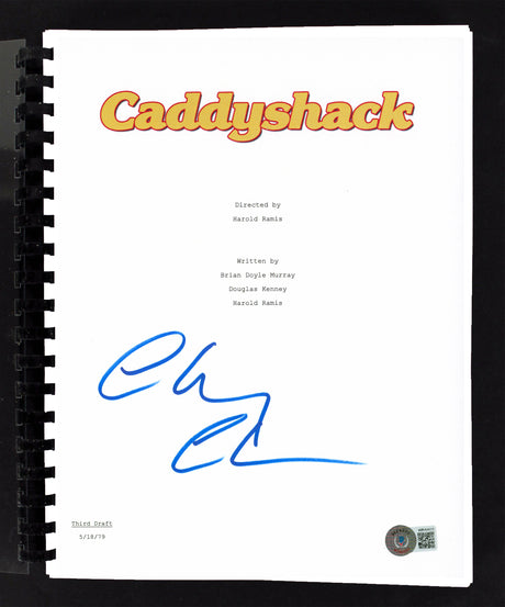 Chevy Chase Caddyshack Authentic Signed Movie Script Autographed BAS Witnessed