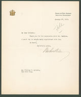 Woodrow Wilson Authentic Signed 7.85x9.5 Letter January 27, 1913 BAS #AB14545