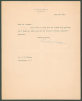 Woodrow Wilson Authentic Signed 8x10 Letter Dated July 25, 1912 BAS #AB14552