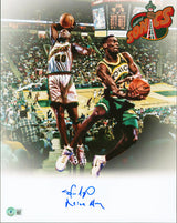 Sonics Shawn Kemp "Reign Man" Authentic Signed 11x14 Collage Photo BAS Witnessed