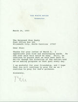 Bill Clinton Signed 6.75x9 1993 Typed Letter On WH Letterhead BAS #AB14597